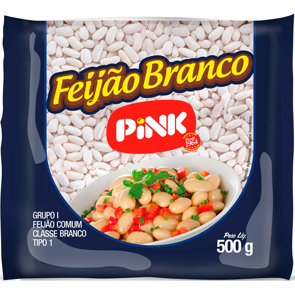 FEIJAO BRANCO PINK - 500g - Arcofoods