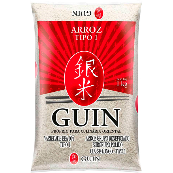 ARROZ PARA SUSHI SUBARASHI GRÃO LONGO TIPO 1 - 1kg - Arcofoods